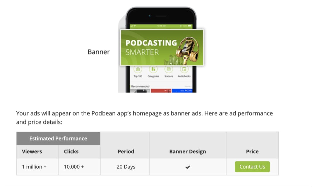 Podbean ad campaign breakdown